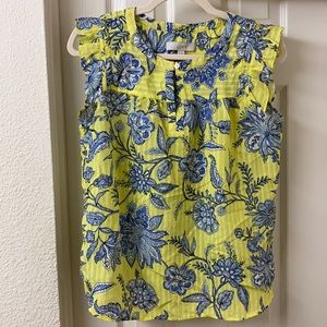 LOFT Top w Ruffle Sleeve